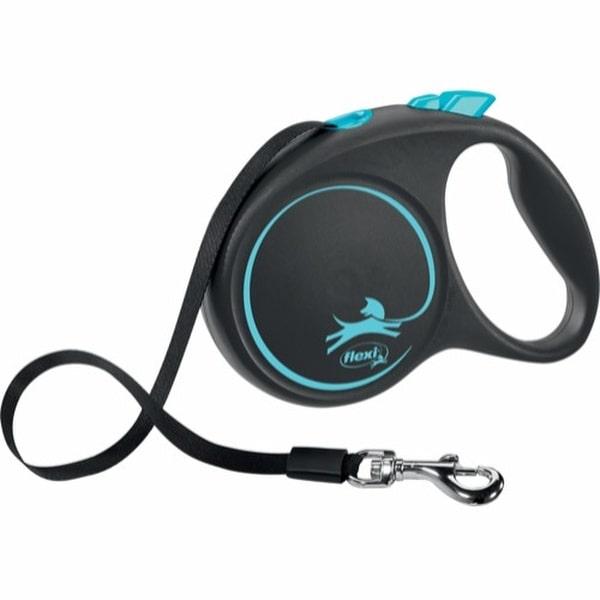Robust Flexi hundeline i blå – perfekt til store og mellemstore hunde