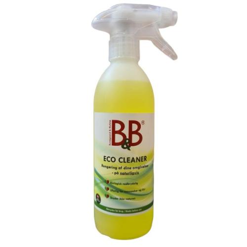 Effektiv desinficering med B&B ECO CLEANER – Frisk citrusduft og sikker for kæledyr.