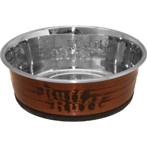 Borstad Mad-/Vandskål – Rustfri stålkvalitet med eksklusiv kobberbelægning