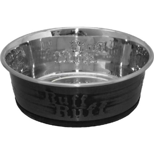 Borstad Mad-/Vandskål i Sort – Elegant og holdbart design