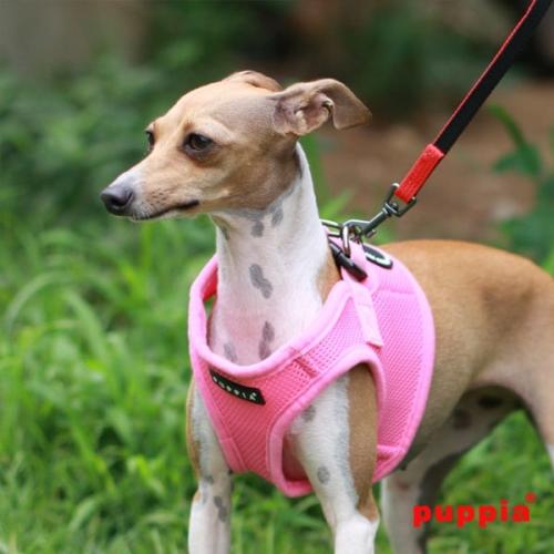 Puppia Step-in Hundeselevest Rosa – Med ryglukning