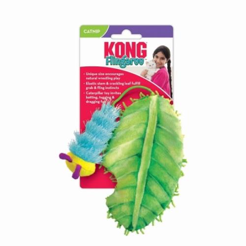 KONG Flingaroo CATerpillar sjovt kattelegetøj