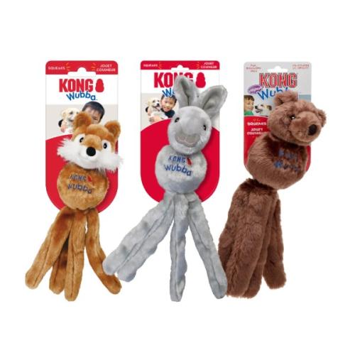 KONG Wubba Friends – Holdbart hundelegetøj i Large og X-Large.