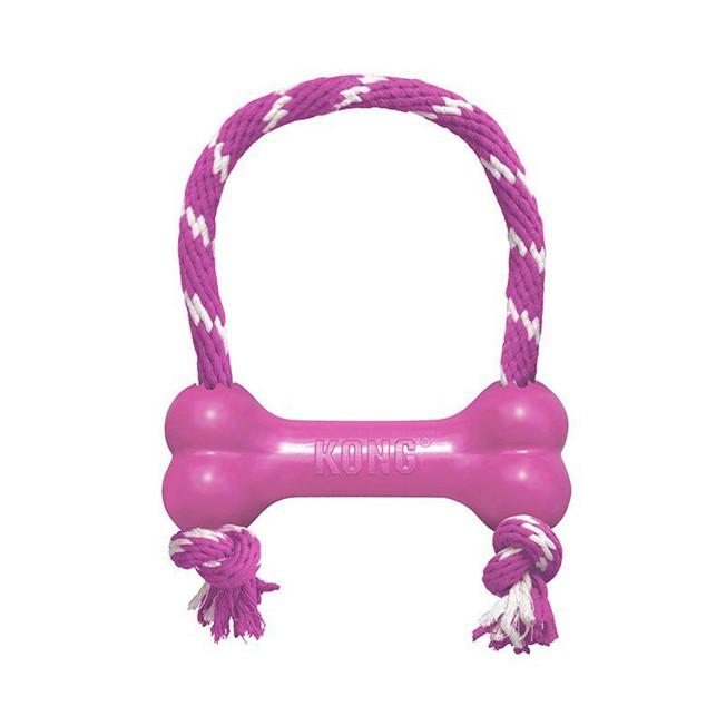 KONG Puppy Goodie Bone – lindrer hvalpetænder og giver sjov leg