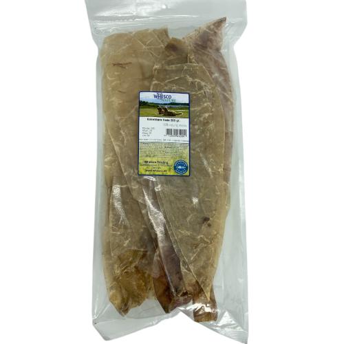 Tørrede flade kalveblærer som tyggesnack til hunde