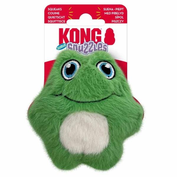 Kong Snuzzles Mini Frog XS lille grønt plyslegetøj