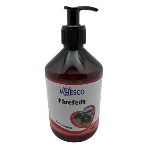 Whesco Fårefedt 500 ml med pumpe til hunde og katte