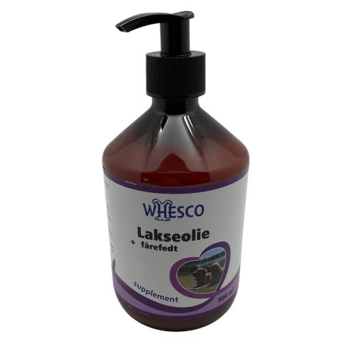Whesco Lakseolie og Fårefedt 500 ml med pumpe