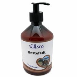 Whesco Hestefedt tilskudsfoder i flaske med doseringspumpe