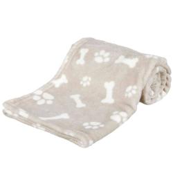 Kenny Tæppe small cm i beige med kødben og poter – til kæledyr