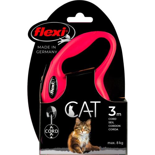 Flexi New Classic CAT rulleline i rød med stærk 3 m snor