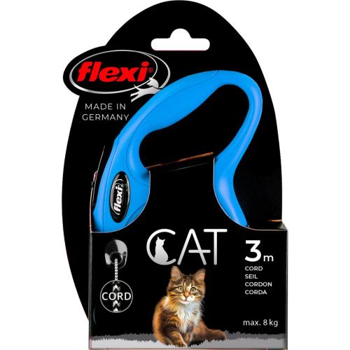 Flexi New Classic CAT rulleline i blå med 3 meter snor