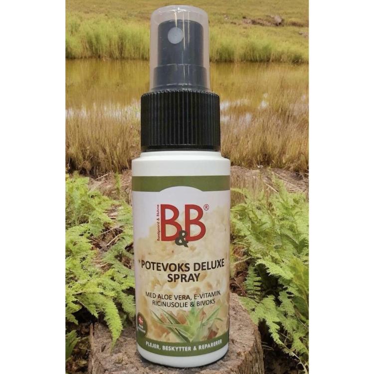 Spray til hundepoter med aloe vera bivoks og ricinusolie i praktisk flaske
