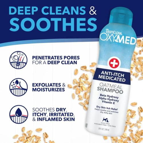 Hundeshampoo med havre til tør og irriteret hud