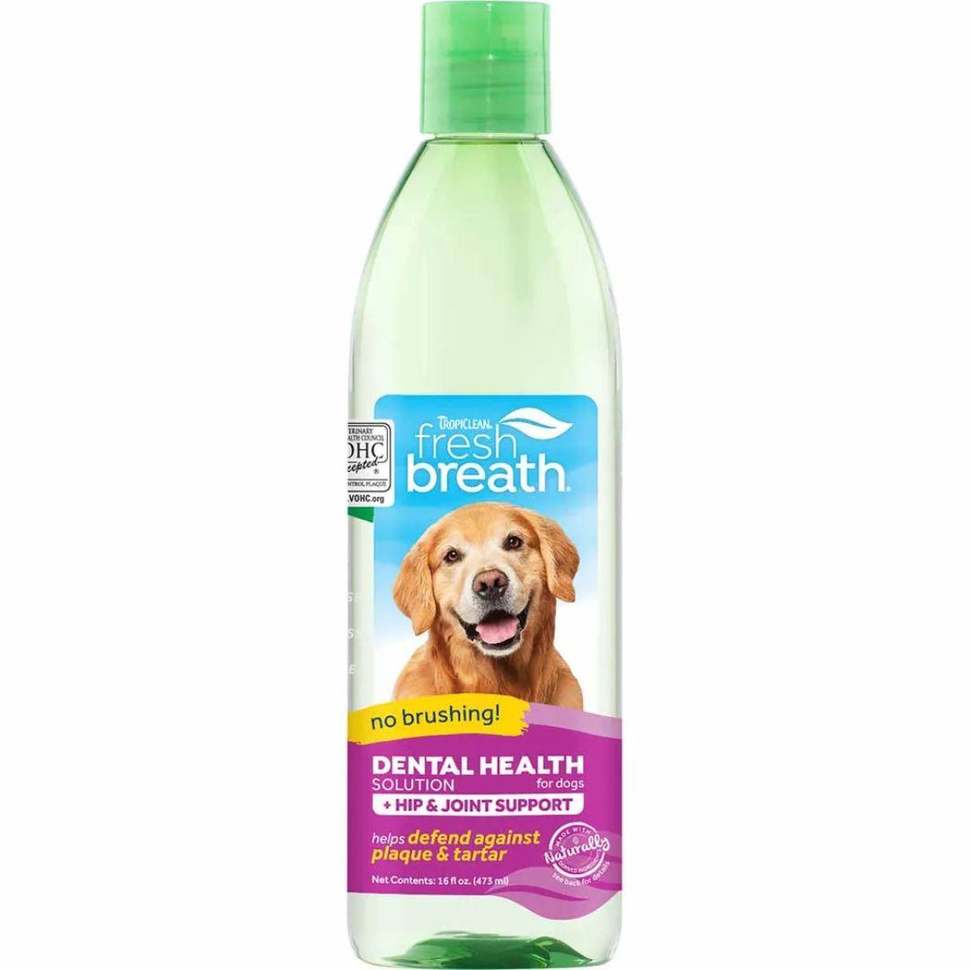 TropiClean Oral Care vandtilsætning til friskere ånde hos hunde