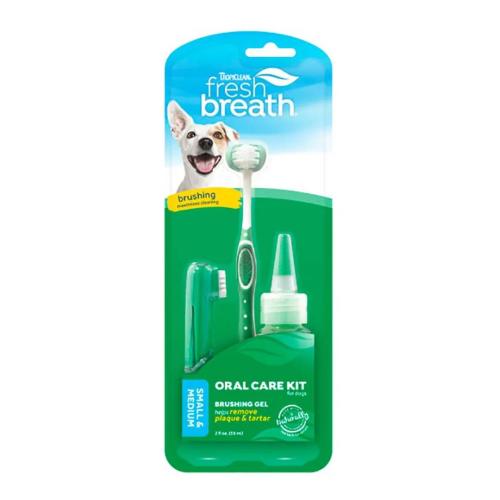 TropiClean Fresh Breath Oral Care Kit til små og mellemstore hunde