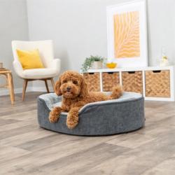 Hundeseng med memory-skum og blød plys liggeflade