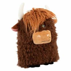 KONG Highland Cow hundebamse med pivelyd