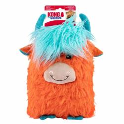 Blød hundebamse ko fra KONG med pivelyd