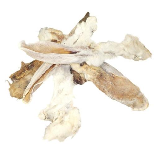 Tørrede Kaninører med Pels 200 g – Naturlige snacks til hunde