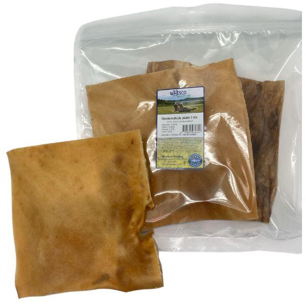 Whesco oksehovedhuds plader naturlig tyggegodbid til hund 2 stk
