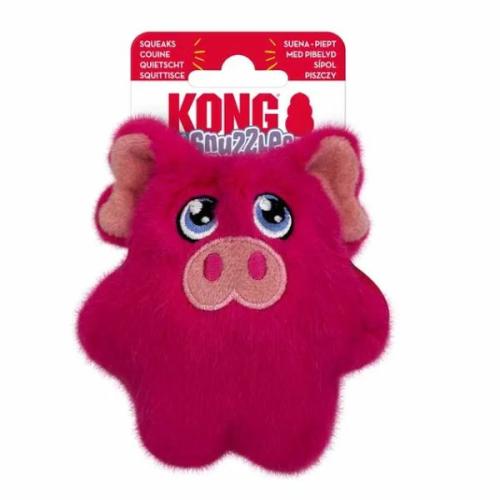 Kong Snuzzles Mini pig XS lille rødt plyslegetøj