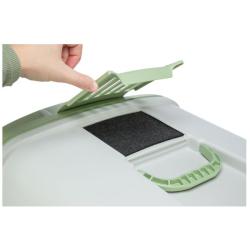 lukket kattebakke med filter