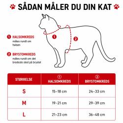 Størrelsesguide for Catspia kattesele