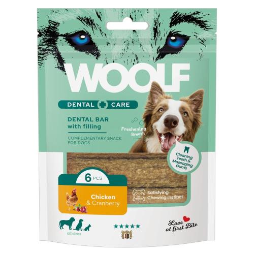 Woolf Dental Care tyggebar med kylling og tranebær