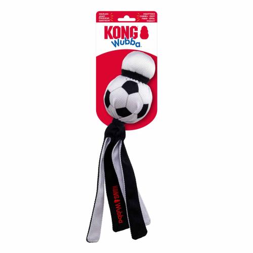 KONG Wubba Sport Football hundelegetøj med lang hale