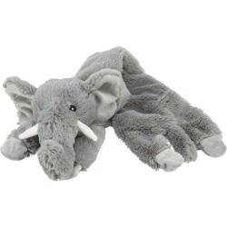 Grå elefant hundelegetøj i blød plys