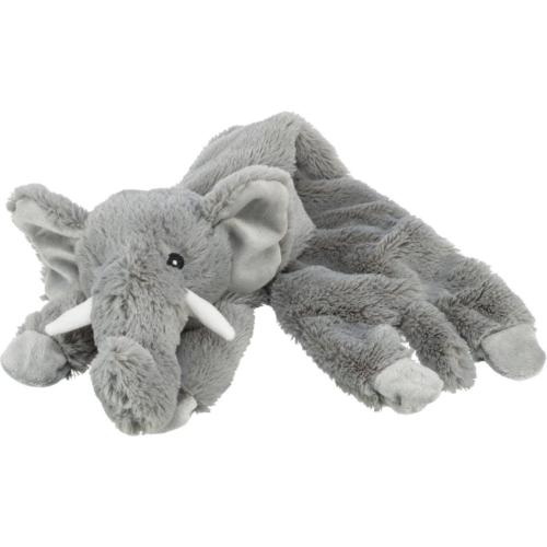 Grå elefant hundelegetøj i blød plys
