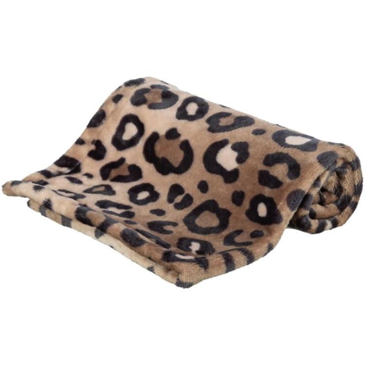 Leopard tæppe til hundekurv og sofa
