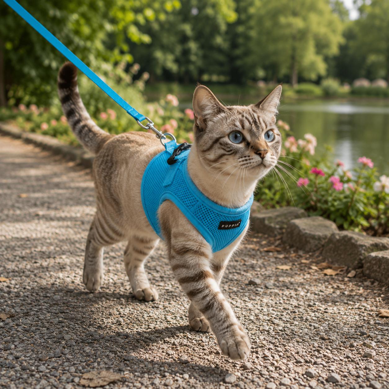 Puppia kattesele med step-in design