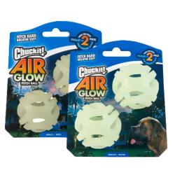 Chuckit Air Glow Fetch Ball i grøn selvlysende udgave