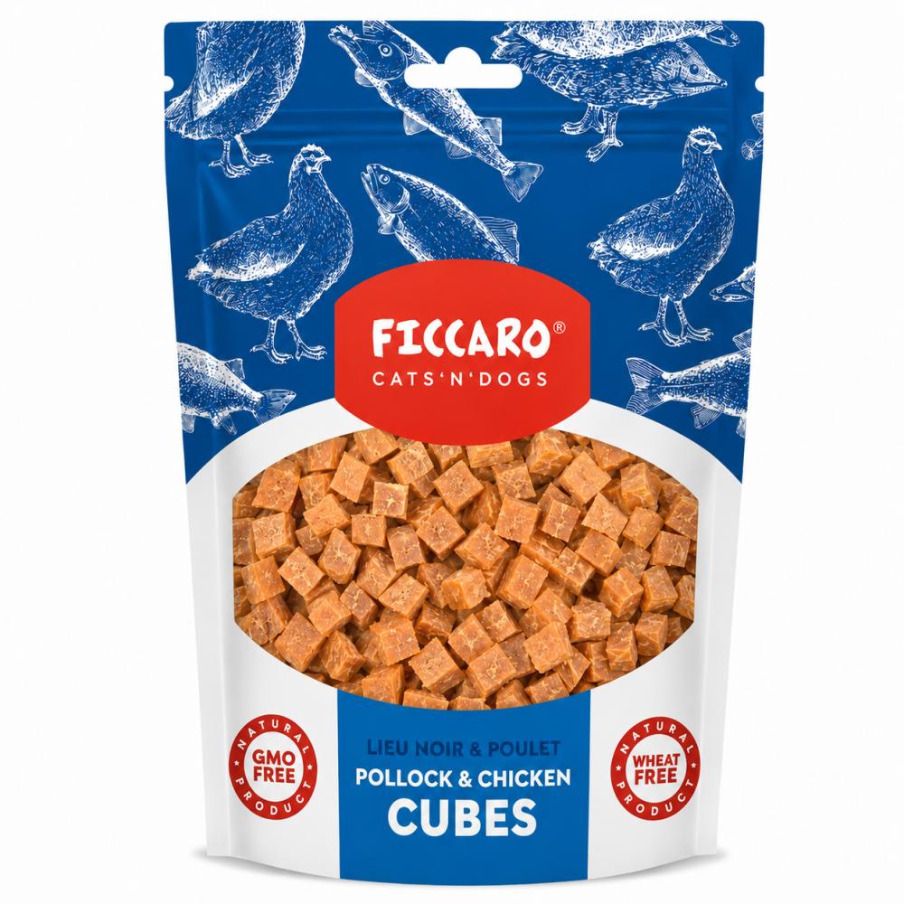 Ficcaro Cod & Chicken Cubes – Små tern til hunde