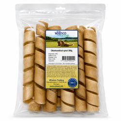 Naturlig oksehovedhud spiral til hund fra Whesco Nature