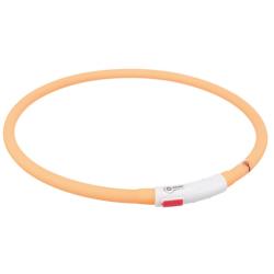 Orange LED sikkerhedslys til hund med USB-opladning