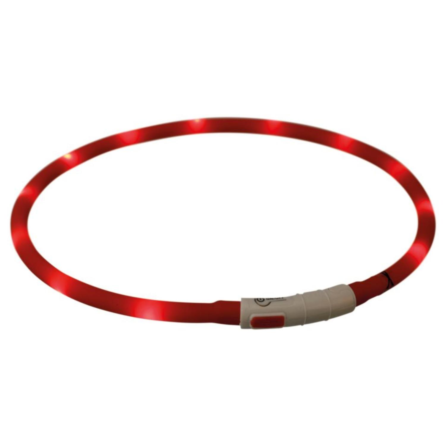 Trixie USB Flash lysring rød 70 cm