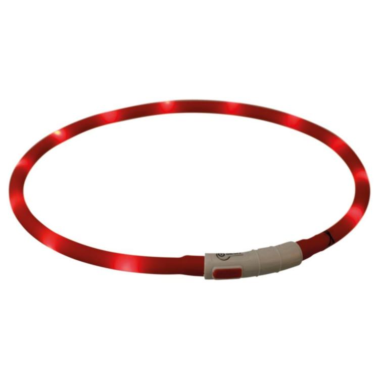 Trixie USB Flash lysring rød 70 cm