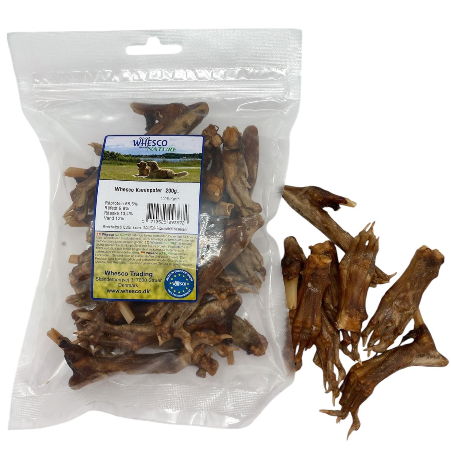 Tørrede Kaninpoter – Naturlige snacks til hunde