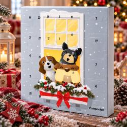 Julekalender til hund med 24 låger og varierede godbidder