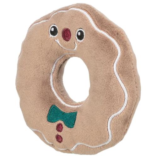 Mr. Donut julelegetøj til hund med lyd 10 cm