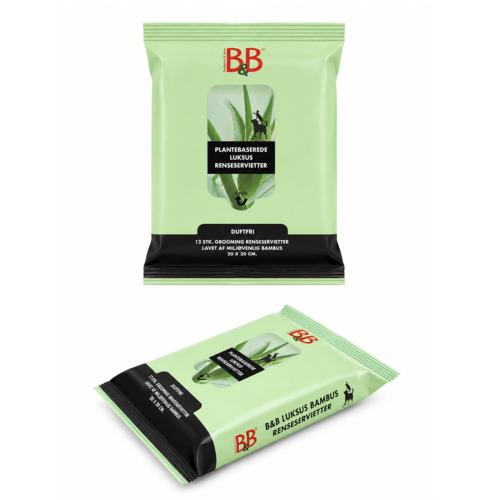 Travel pack B&B bambus renseservietter til hunde og katte