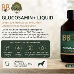 B&B Glucosamin til hund+ Flydende 250 ml