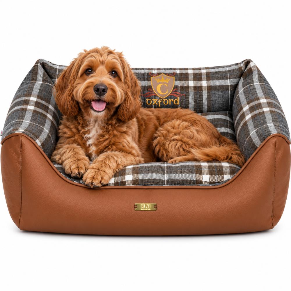 CAZO Oxford hundeseng med guldfarvet logo