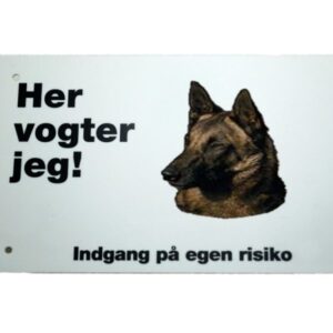 Advarsels skilt Belgisk Hyrdehund
